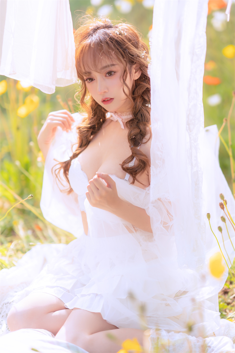 图片[1]-过期米线线喵 夏日限定 – 晒衣服 [41P]-微密空间-全网最全抖音网红铁粉空间写真